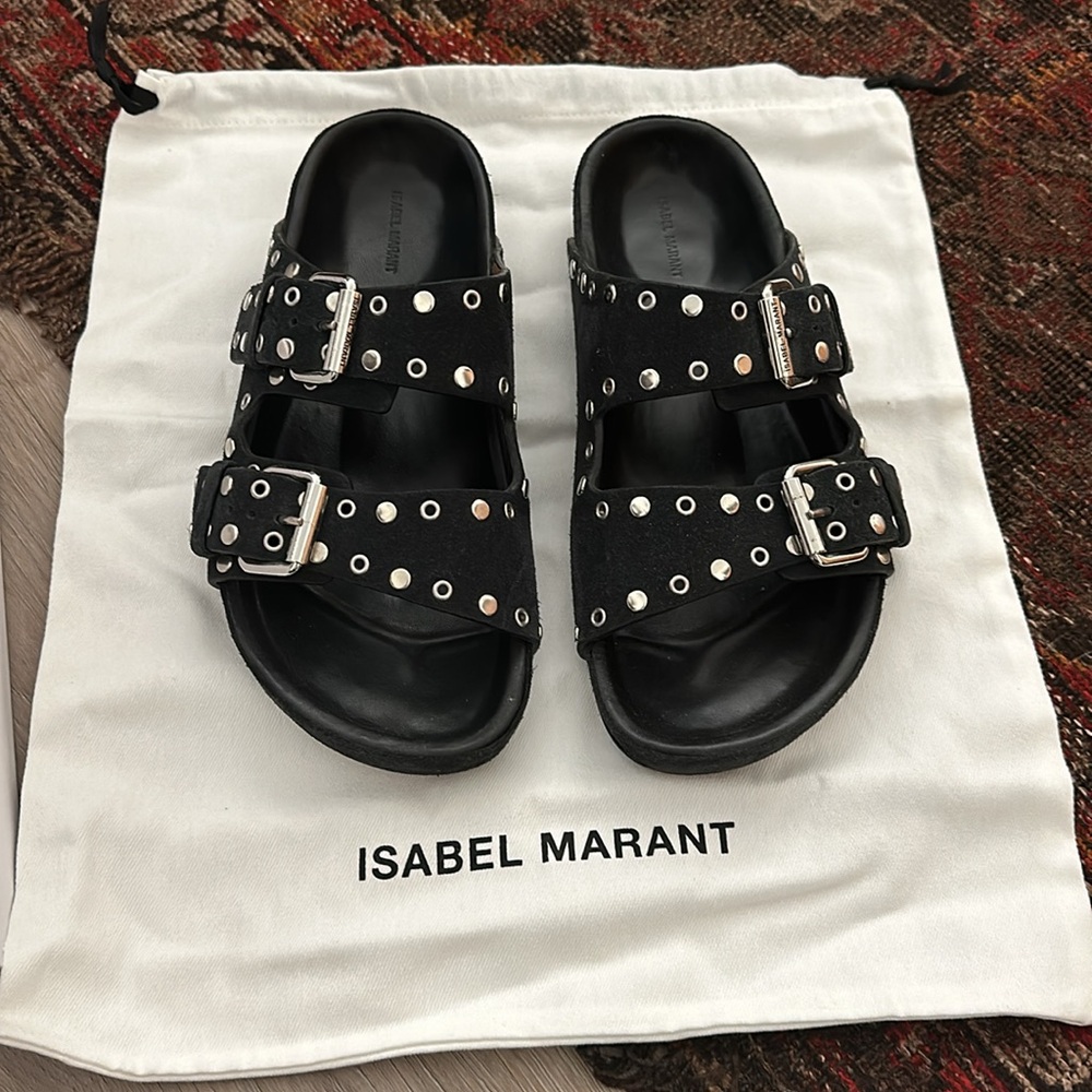 Isabel Marant Black Studded Sandals - Picture 5 of 7